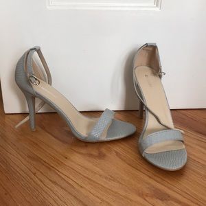 Light Grey snakeskin heels